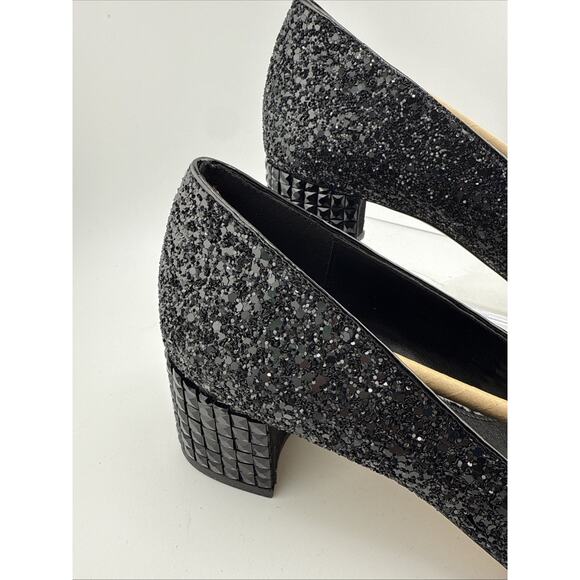 Michael Kors Arabella Studded Shoes Size 6M Black Suede Block Kitten‎ Heel NWB - Picture 2 of 13